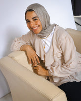 Ruffle biege Blouse