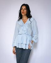 Ruffle babyblue Blouse