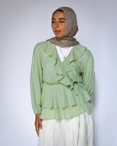 Ruffle mint Blouse