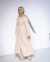 Strip Butter beige shirtdress