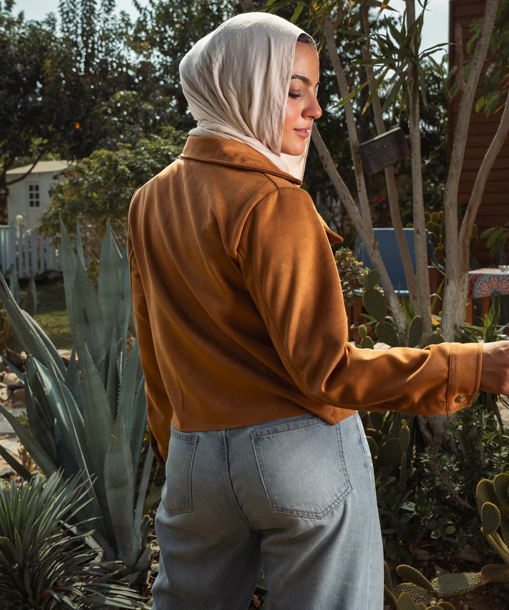 Camel Vibrant Suede Jacket