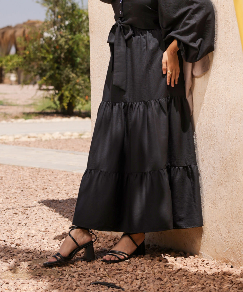 Black Ruffle Skirt