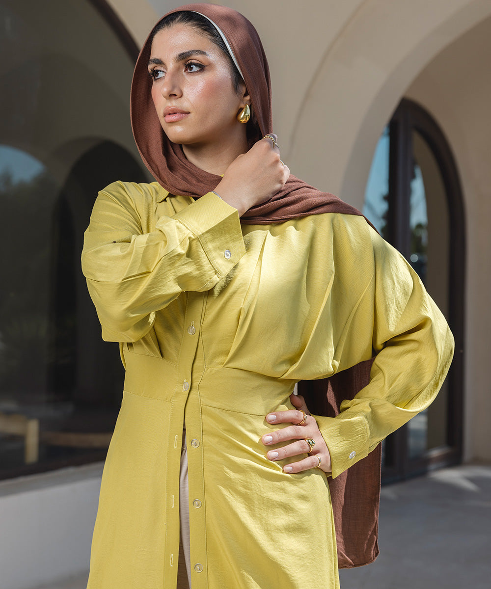 Yellow Shirt Dress