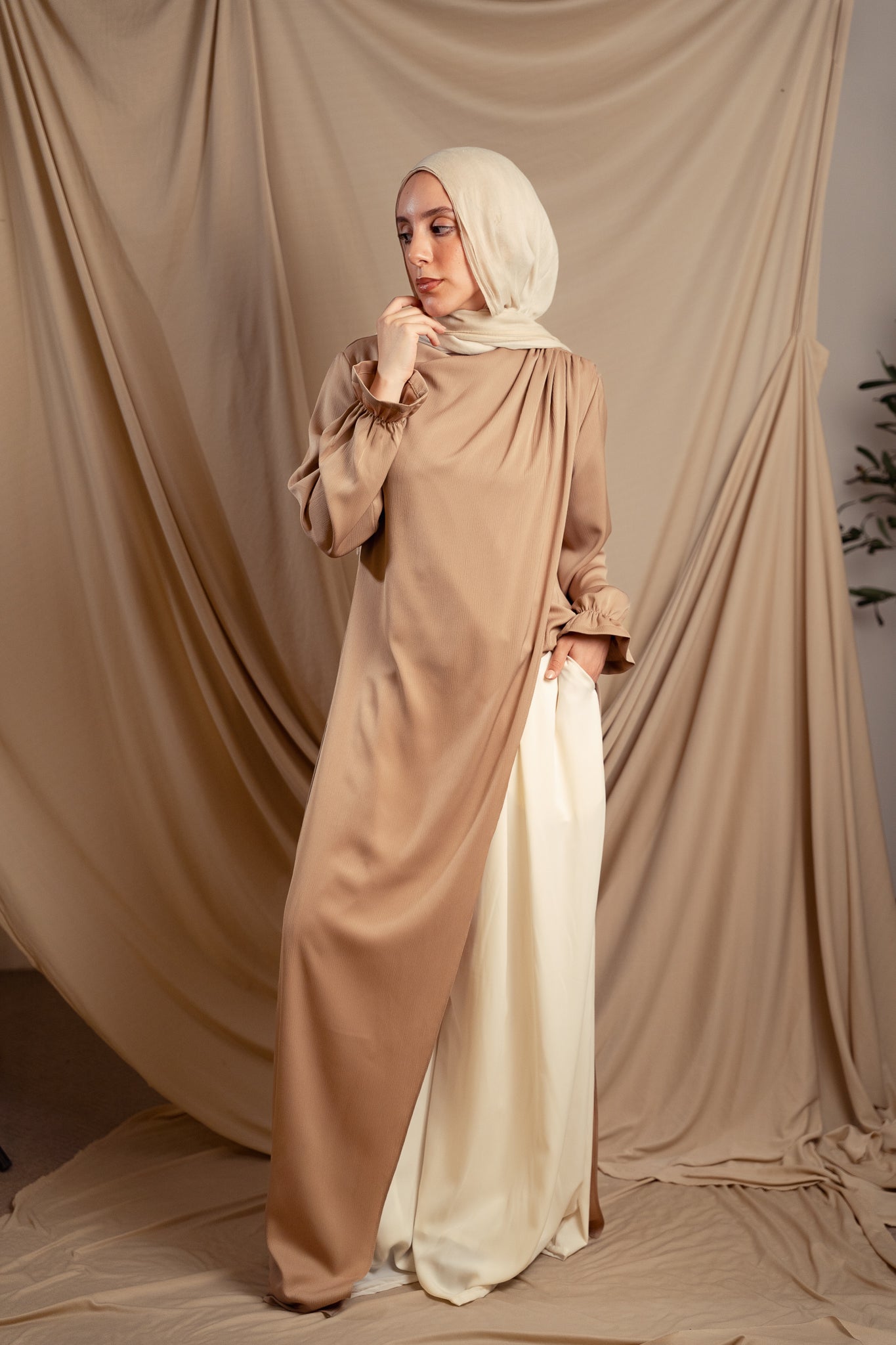 Beige Elaya Blouse