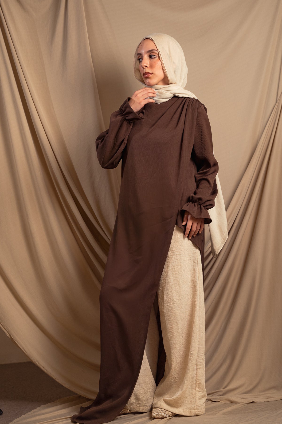 Chocolate Brown Elaya Blouse