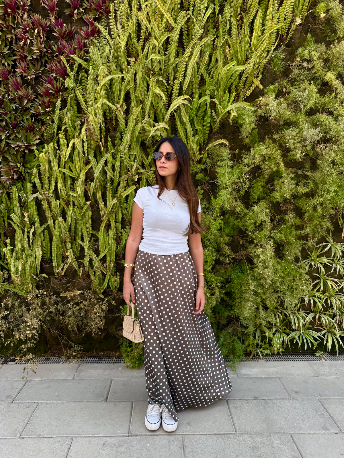 Dusty olive Polka Breeze Skirt