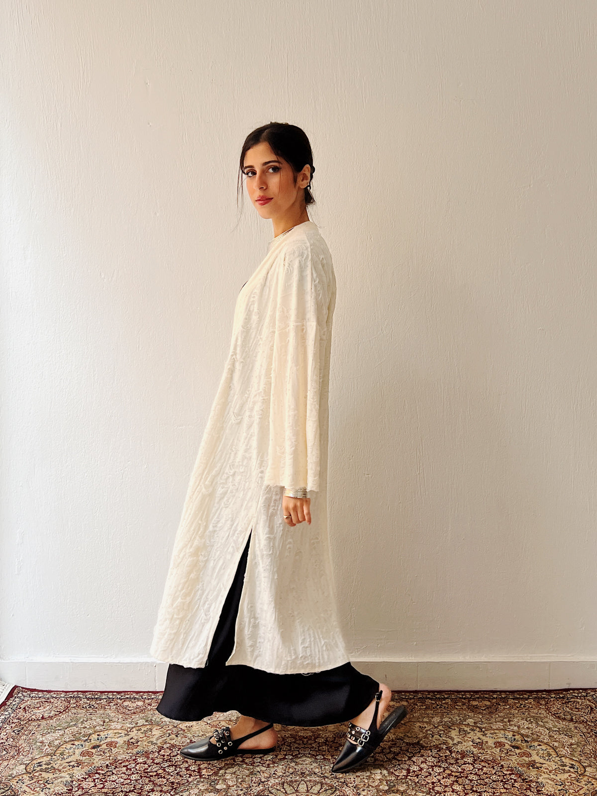 Cream Bling cardigan